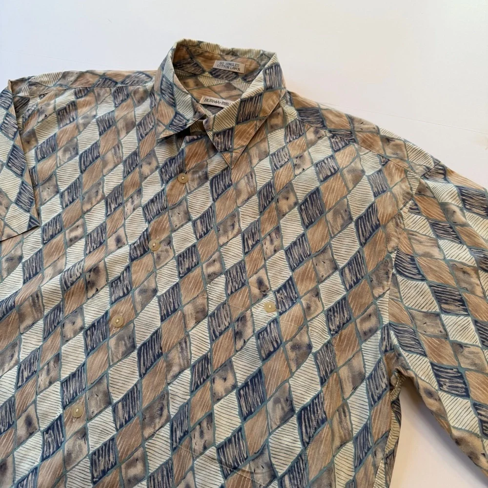 Men’s Burma Bibas Geometric Shirt Size Medium​ - Picture 2 of 7